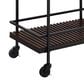 Furniture of America Stapleton Bar Serving Cart in Black, Gold, White and Walnut, , large