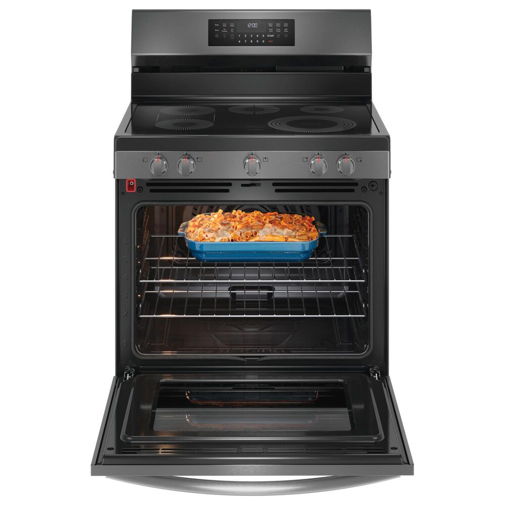 Frigidaire Gallery 30&quot; Rear Control Electric Range with Total Convection in Black Stainless Steel, , large