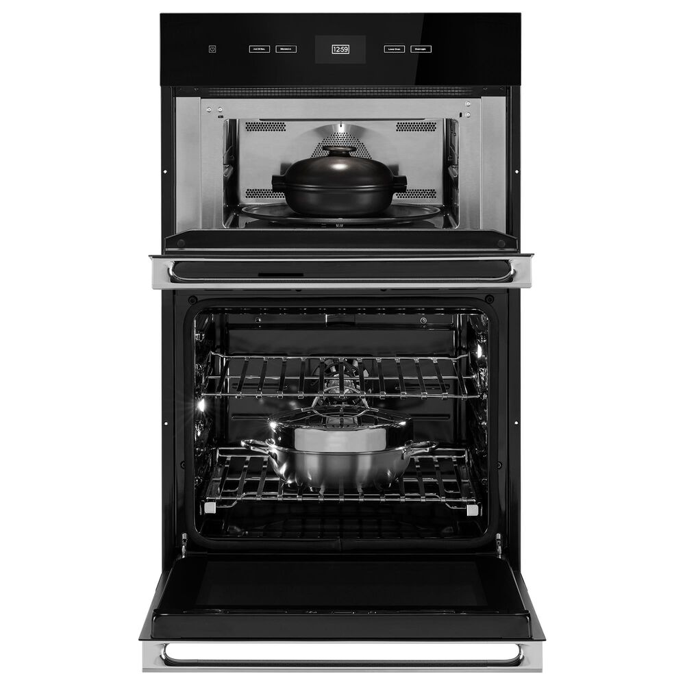 JennAir Noir 27&quot; Combination Electric Microwave and Wall Oven in Stainless Steel and Black, , large