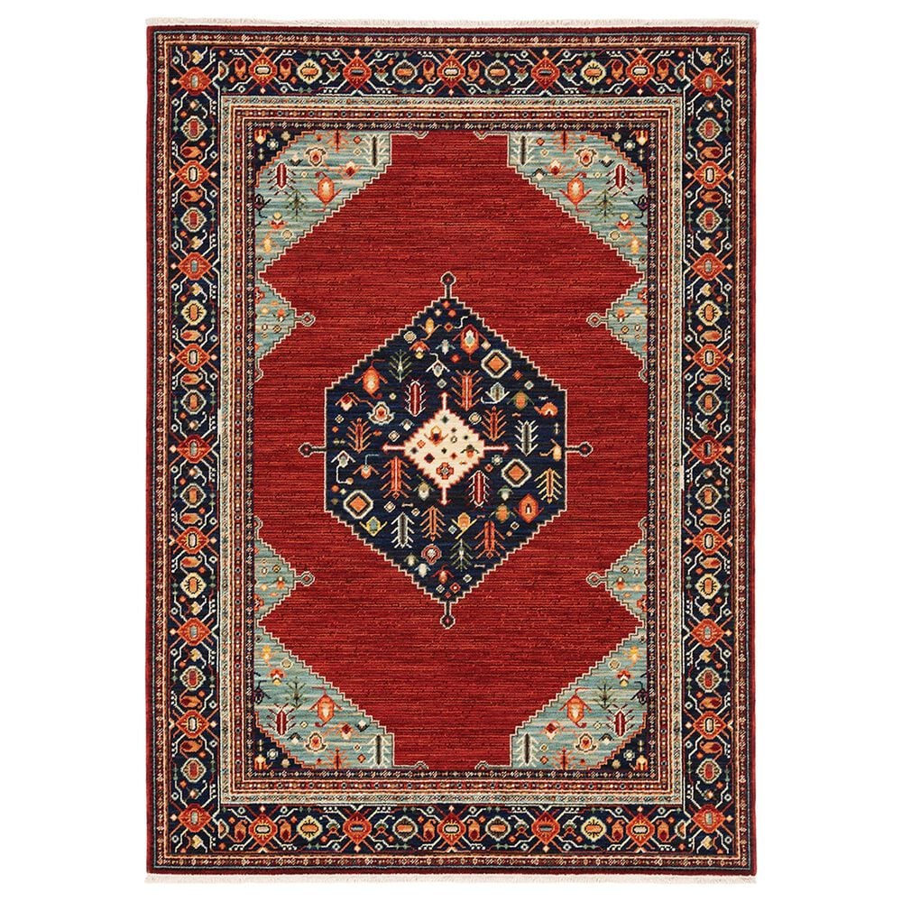 Oriental Weavers Lilihan Medallion 5503M 9"10" x 12"10" Red Area Rug, , large