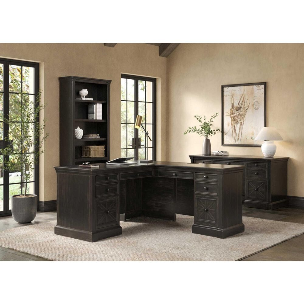 Wycliff Bay Kingston L-Shaped Desk with Return in Slate, , large