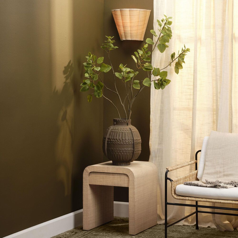 Splendor Living Grantham 1-Drawer Raffia Side Table in Natural, , large