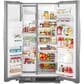 Whirlpool 2-Piece Kitchen Package with 24.6 Cu. Ft. Side-by-Side Refrigerator and 24" Pocket Handle Dishwasher in Stainless Steel , , large