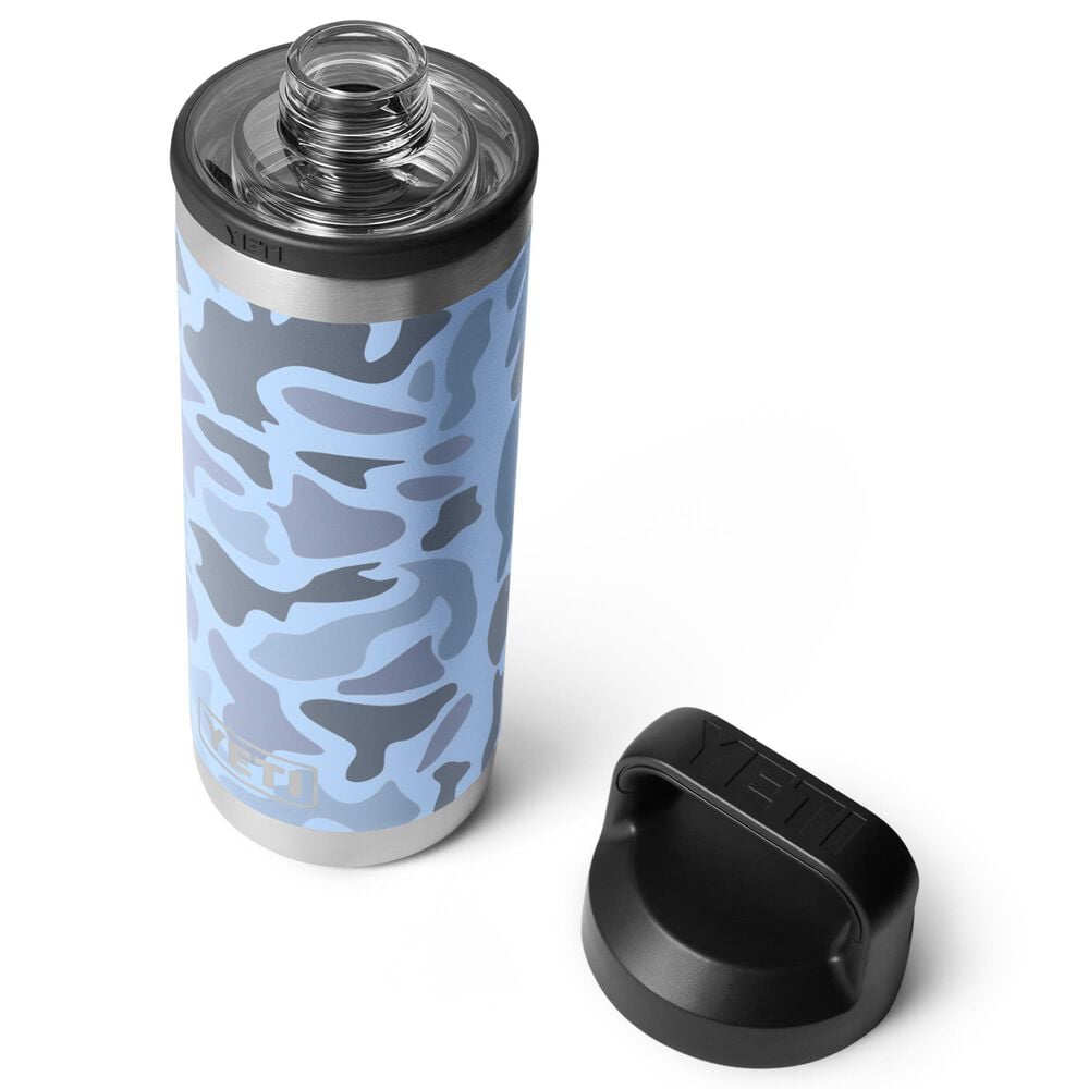 YETI Rambler 18 Oz Water Bottle with Chug Cap in Blue Camo, , large