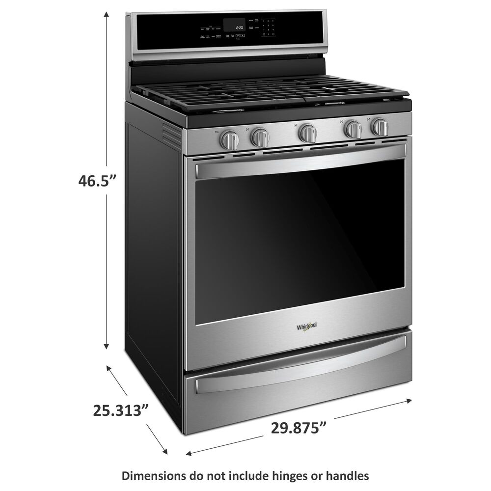 Whirlpool 30" True Convection FreeStanding Gas Range in Stainless