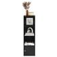 HOMLUX 4-Tier Shelf Bookcase with Door Storage Cabinet in Blackwood, , large