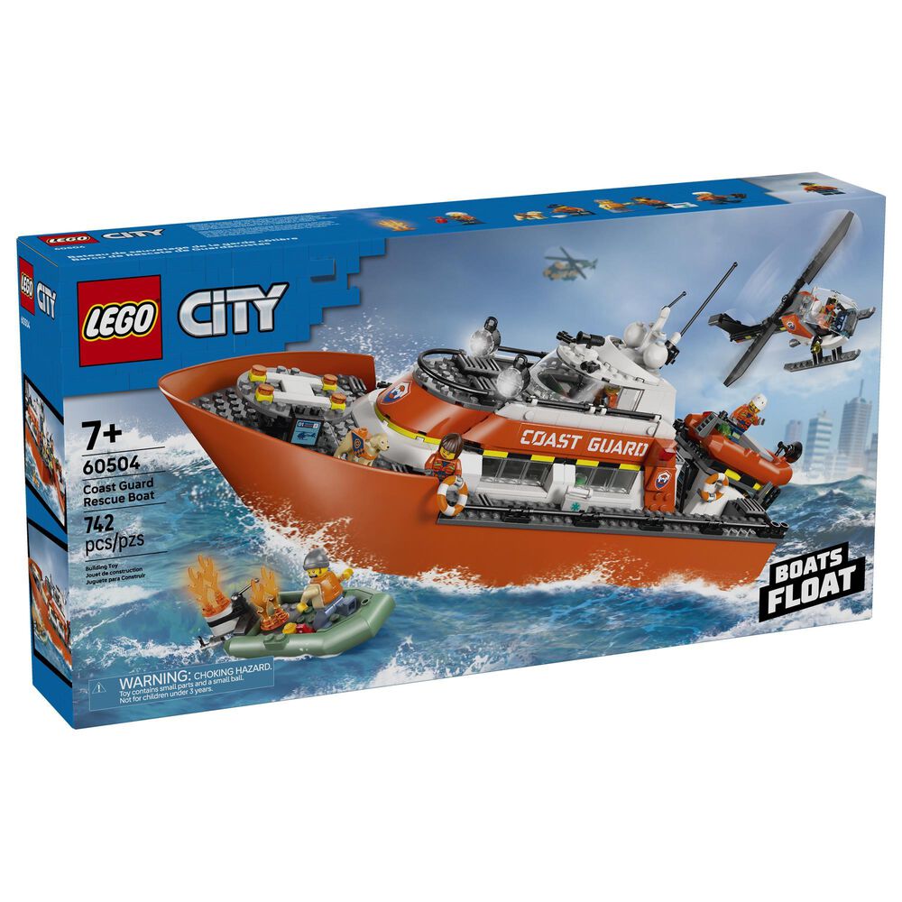 LEGO City Coast Guard Rescue Boat and Helicopter Building Set, , large