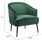 Zuo Modern Ranier Accent Chair in Green Velvet, , large