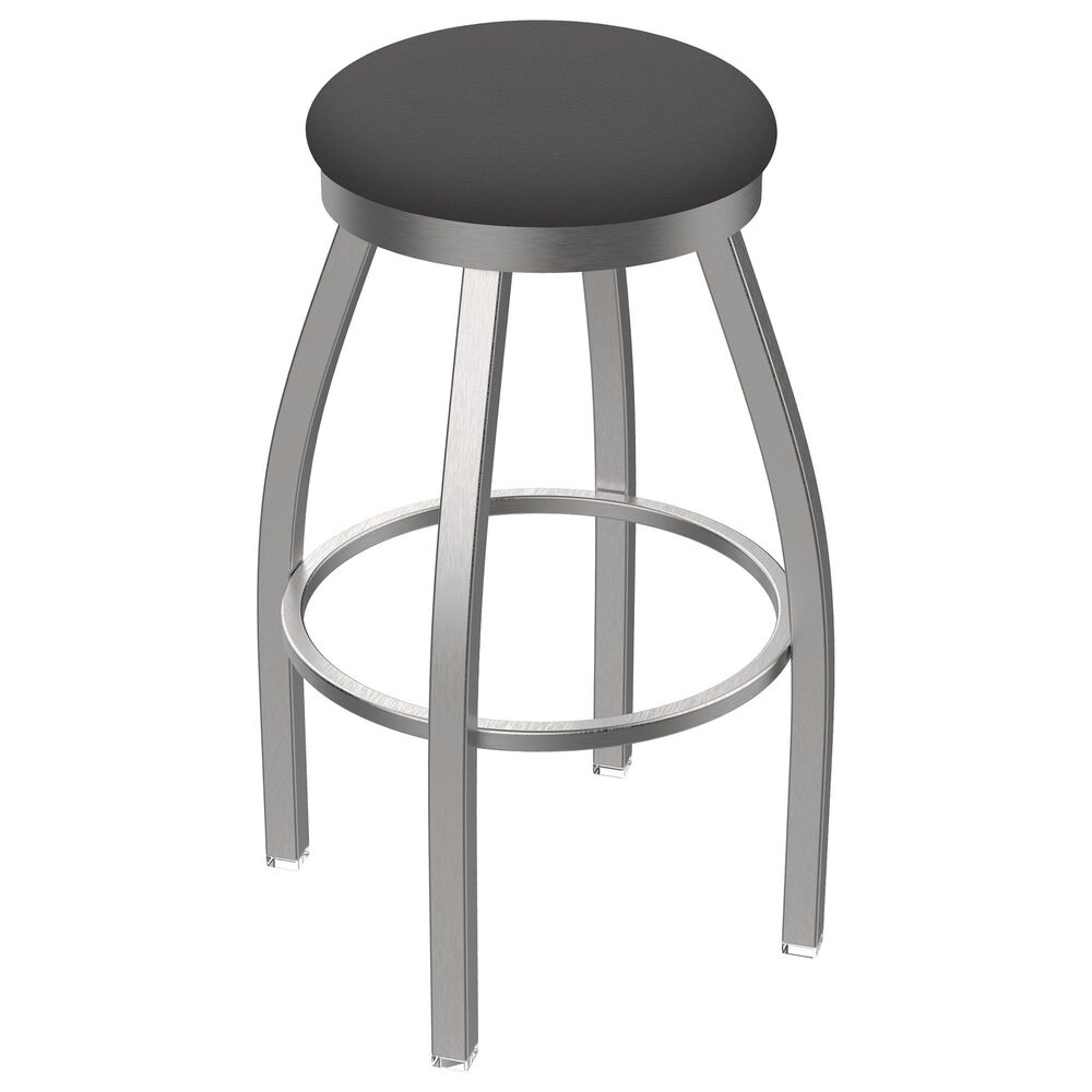 Holland Bar Stool 802 Misha 25" Swivel Counter Stool with Stainless and Canter Storm Seat, , large