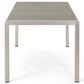 Hearth and Haven Coral Outdoor Aluminum Dining Table with Faux Wood Top in Gray, , large