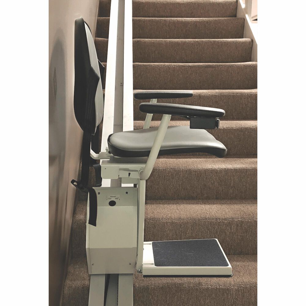 Staying Home Legacy Lifts Indoor/Outdoor Stair Lift Chair with Track Assembly in Gray, , large