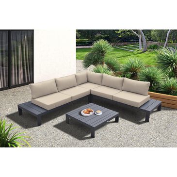 Blue River Razor 4-Piece Patio Sectional Set in Taupe, , large