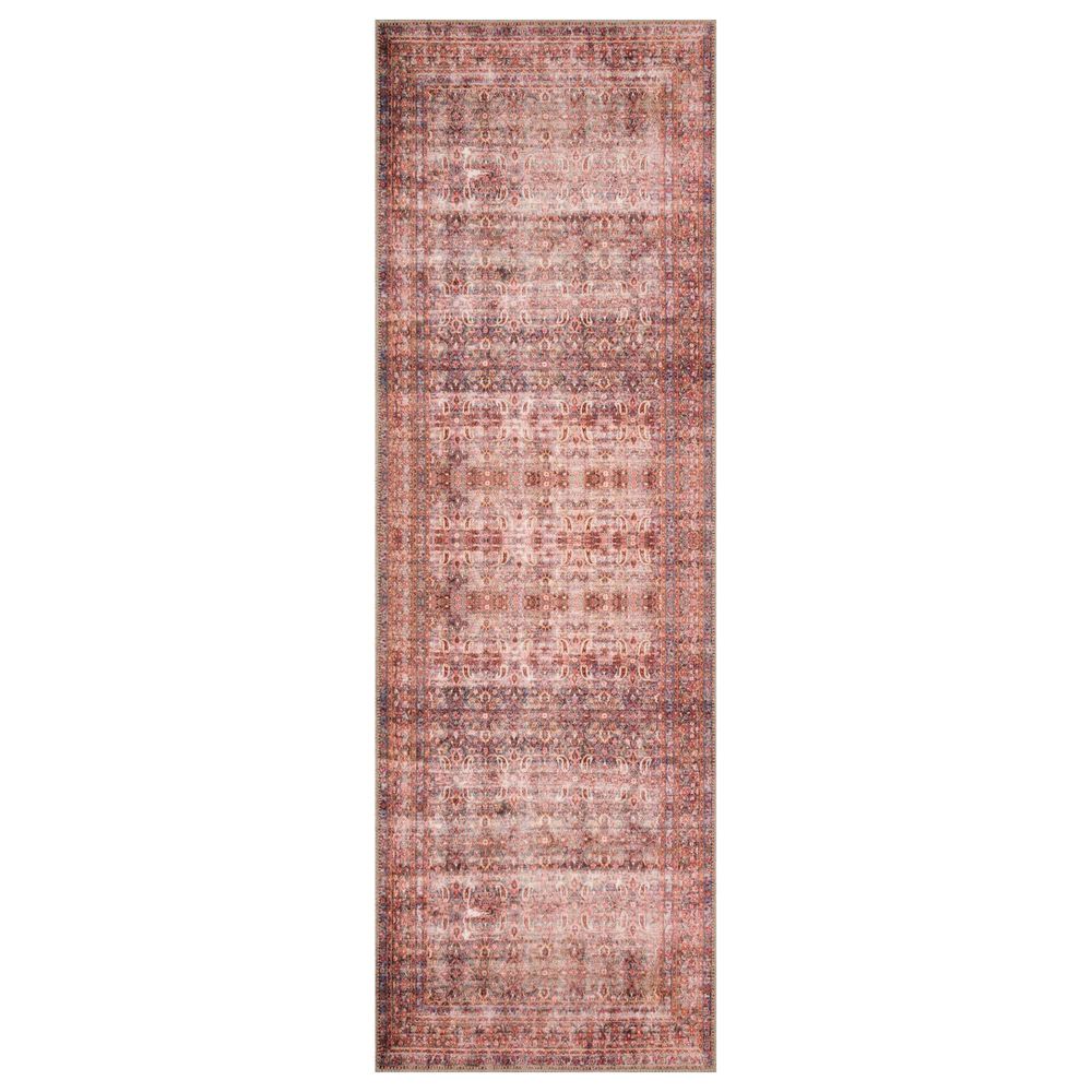 Loloi Loren LQ-05 2"6" x 7"6" Eggplant and Crimson Runner, , large