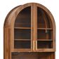 HOMLUX 75" Arched Kitchen Pantry Cabinet with LED Light in Walnut, , large