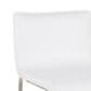 Lumisource Mara Counter Stool with White Cushion in Stainless Steel (Set of 2), , large