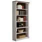 Wycliff Bay Durham 6-Shelf Bookcase in Weathered White and Cherry, , large