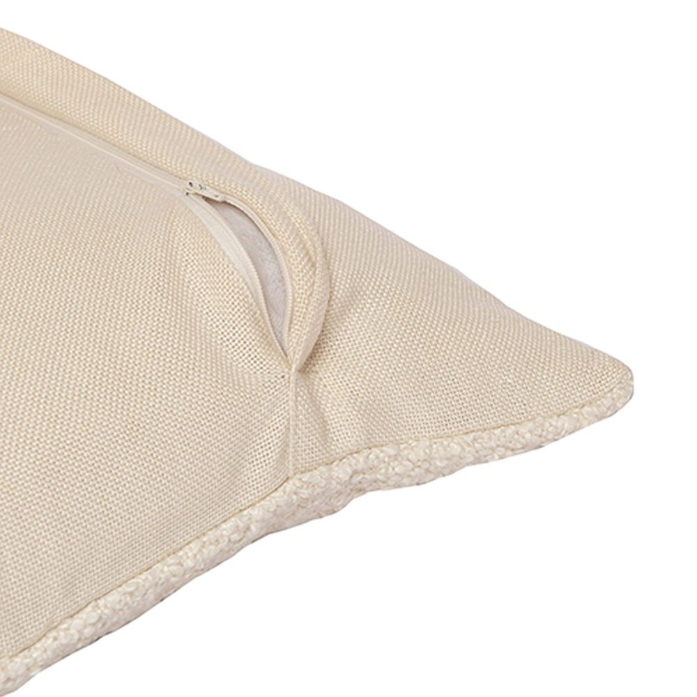L.R. Home Boucle 18&quot; x 18&quot; Throw Pillow in Ivory, , large