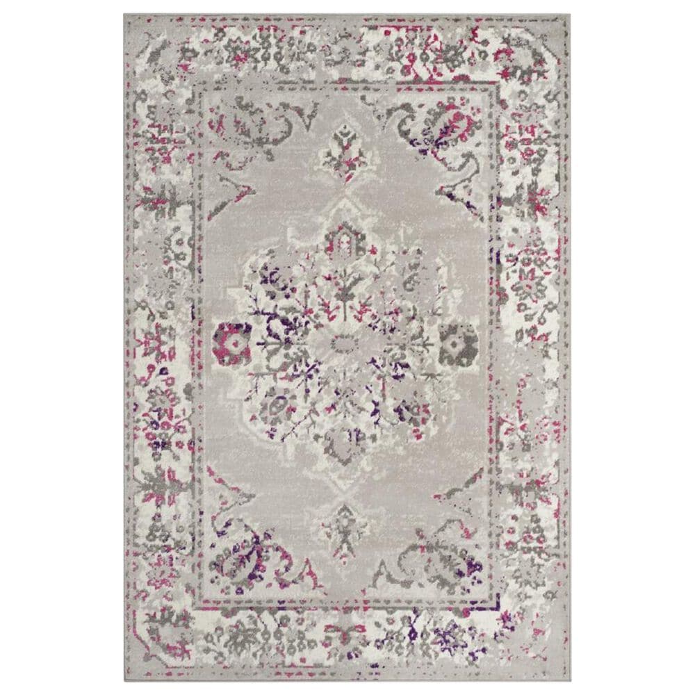 Safavieh Skyler SKY169P 5"1" x 7"6" Gray and Pink Area Rug, , large