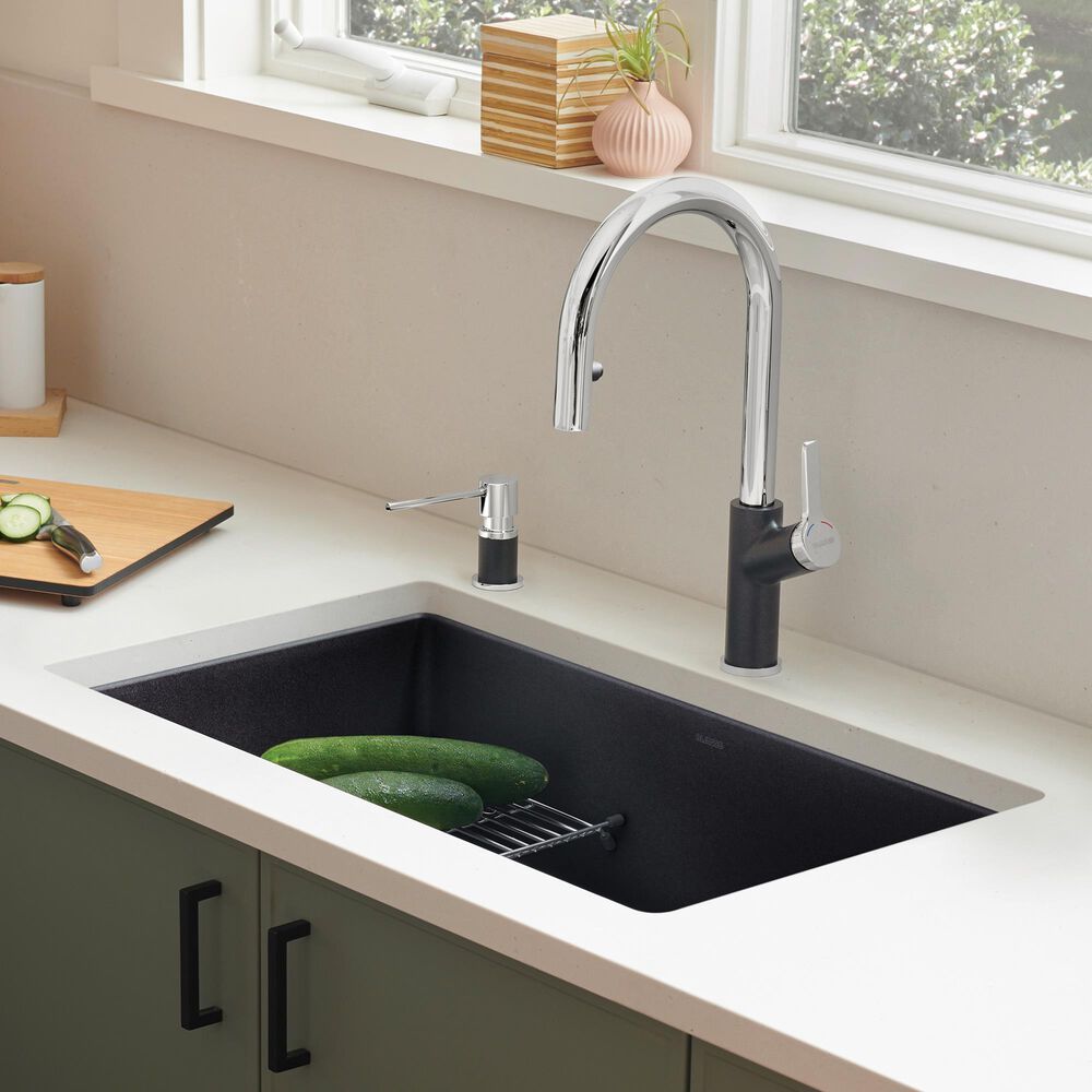 Blanco Precis 30&quot; Single Sink in Coal Black, , large