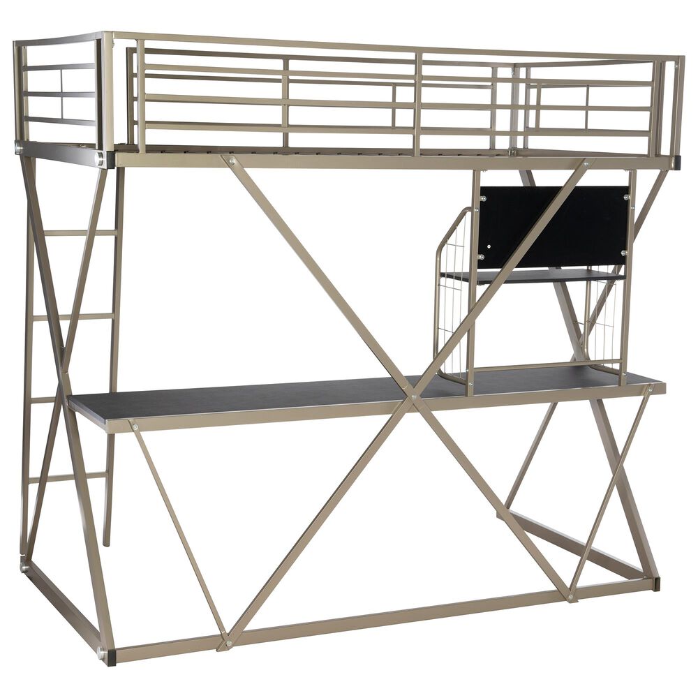 Parkerville Furniture Line Twin Z-Loft Bed in Pewter, , large