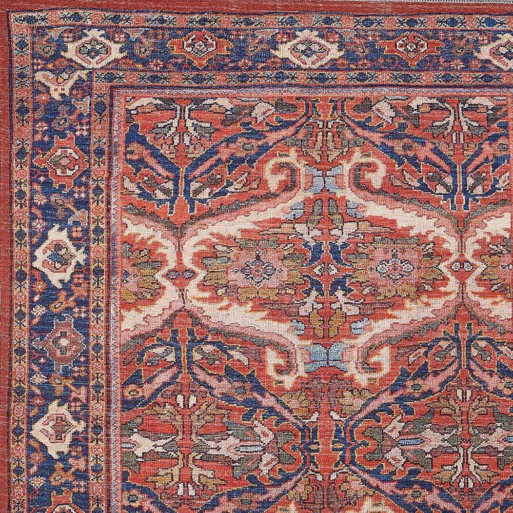 Feizy Rawlins 39HMF 8&#39;10&quot; x 12&#39; Red and Navy Area Rug, , large