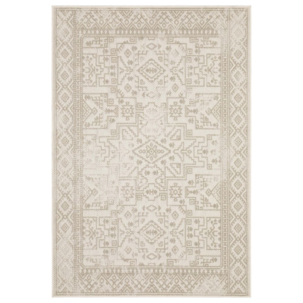 ROW by Oriental Weavers Zarina Southwestern Beige and Ivory 5"3" x 7"3" Indoor/Outdoor Area Rug, , large