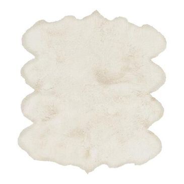 Surya Sheepskin SHS-9600 6" x 8" White Hide Area Rug, , large