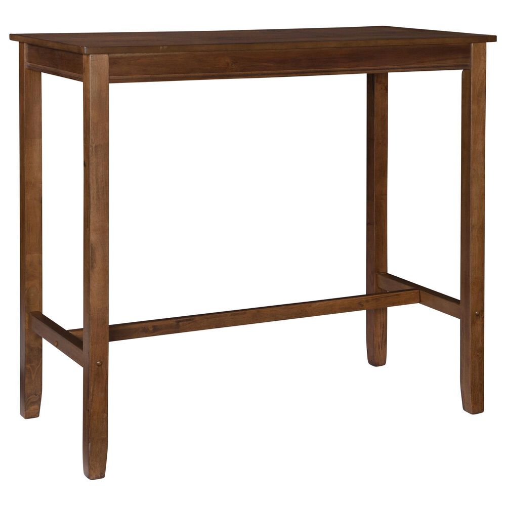 Linon Home Decor Claridge Bar Height Pub Table in Rustic Brown - Table Only, , large