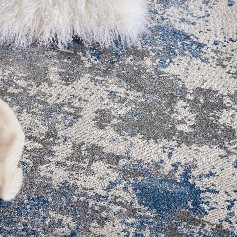Nourison Rustic Textures RUS08 Grey and Blue 9&#39;3&quot; x 12&#39;9&quot; Area Rug, , large