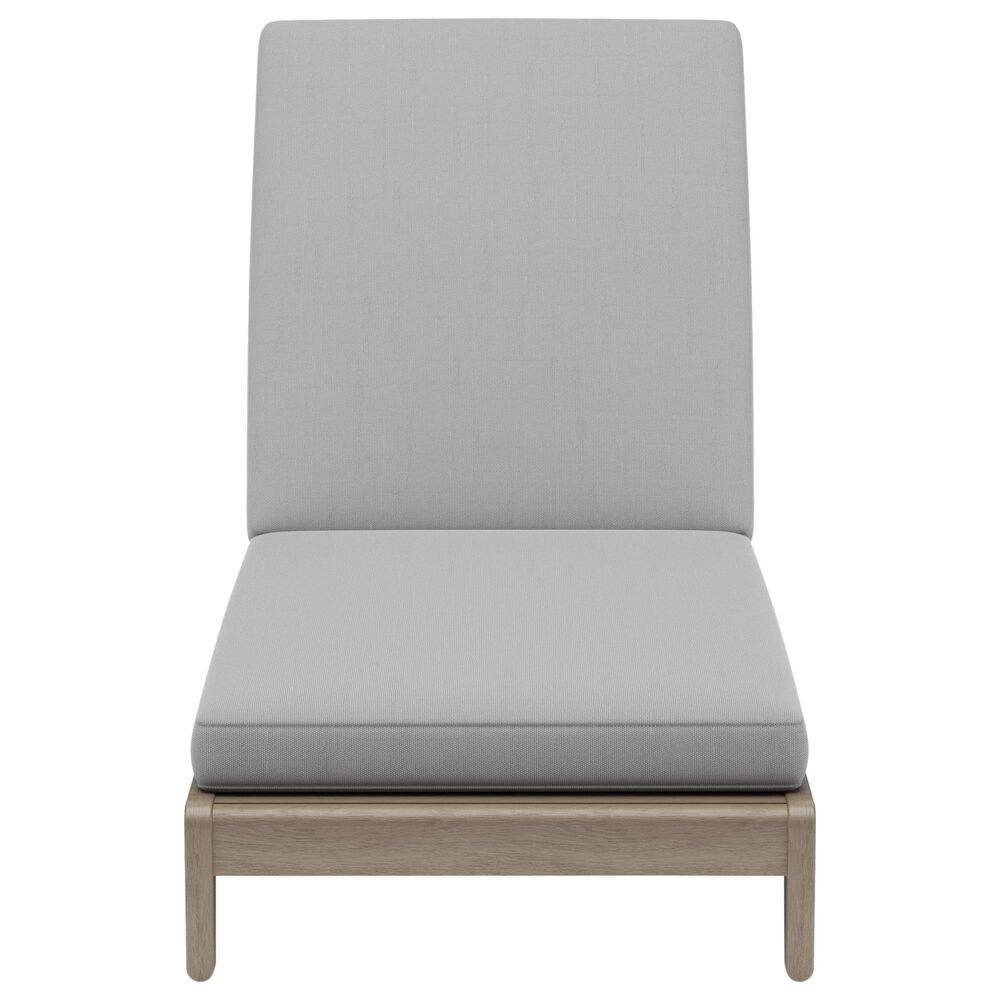 Homestyles Sustain Patio Chaise Lounge with Gray Cushion in Stain Brown, , large