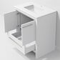 Lexora Home Lafarre 30" Single Bathroom Vanity in White with 2 cm White Quartz Top and Rectangular Sink, , large