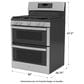 GE Appliances 30" Freestanding Gas Double Oven Range with Convection in Stainless Steel, , large