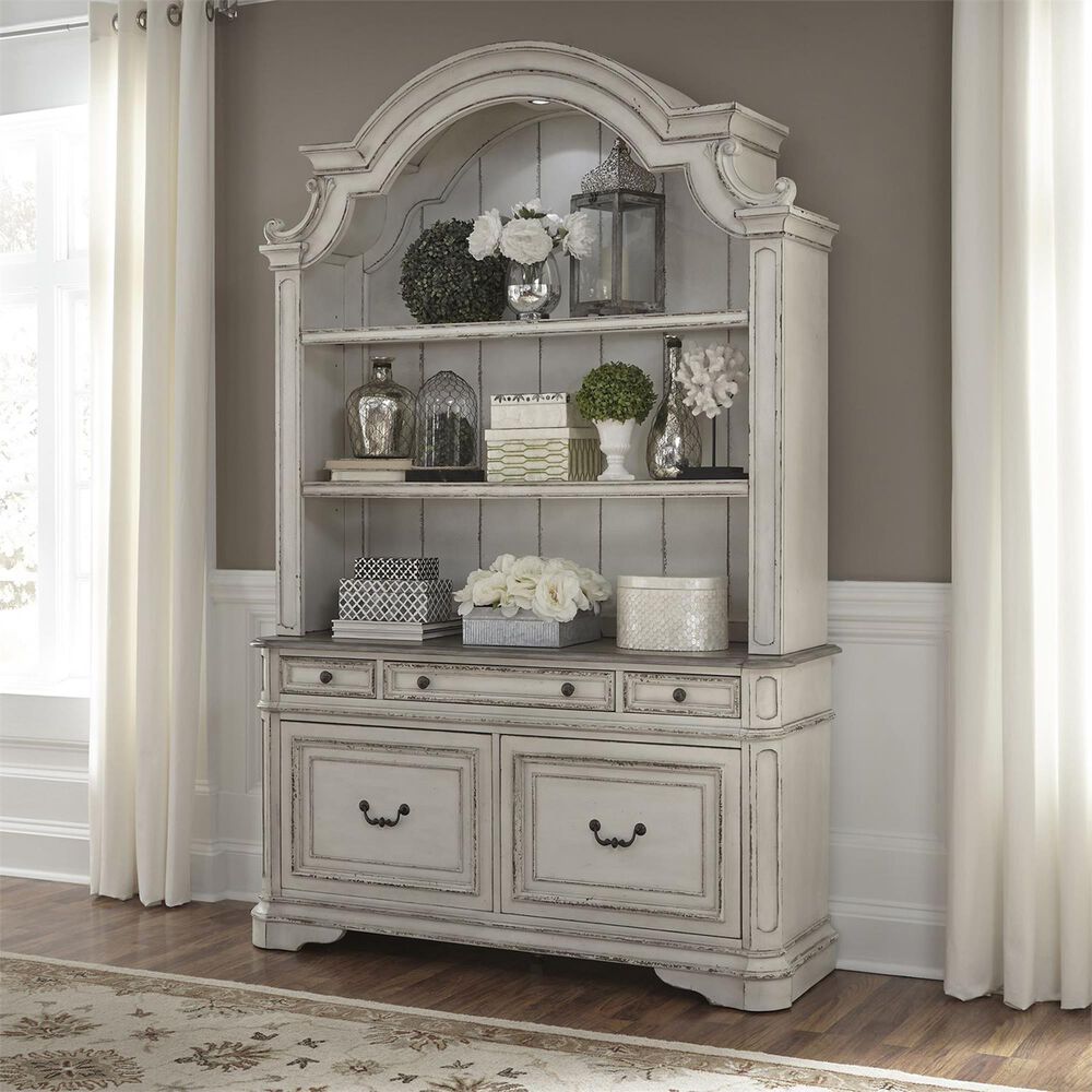 Belle Furnishings Magnolia Manor Credenza in White, , large