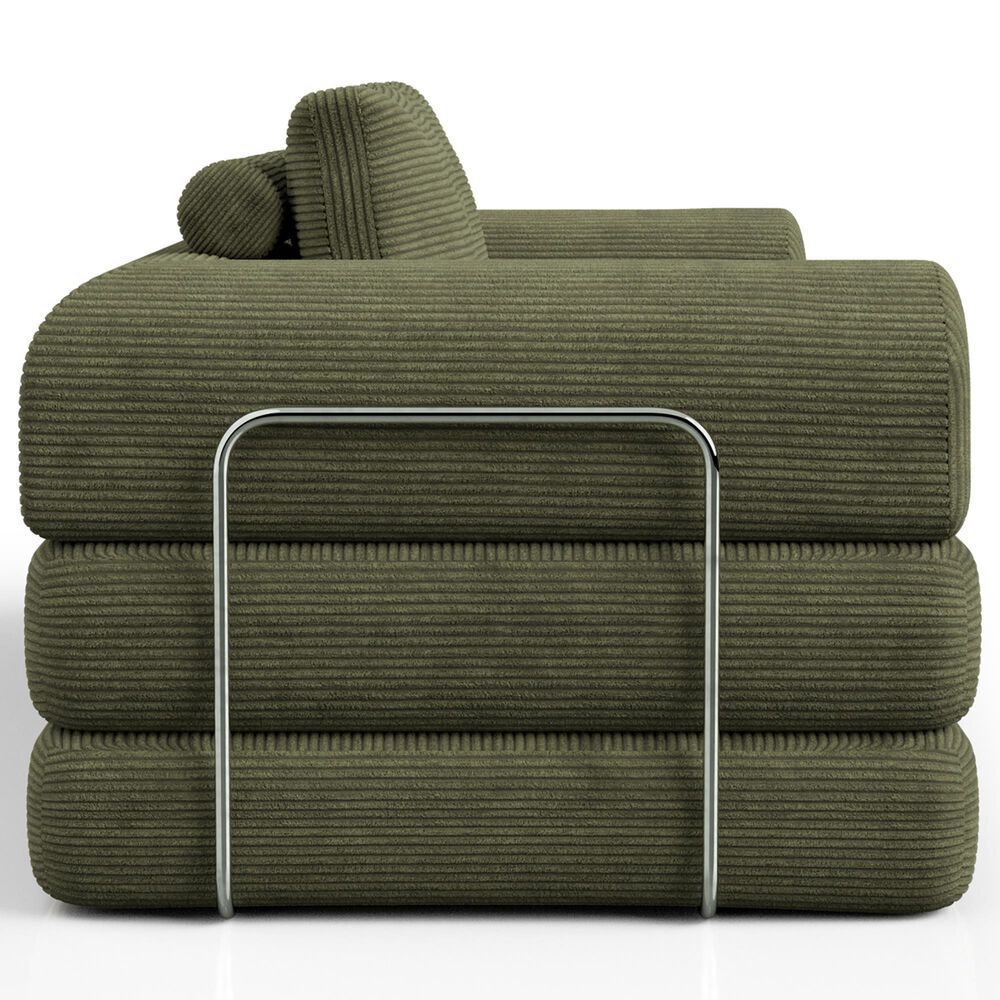 Furniture of America Ellis Stationary Modular Customizable Space-Saving Sofa in Green, , large