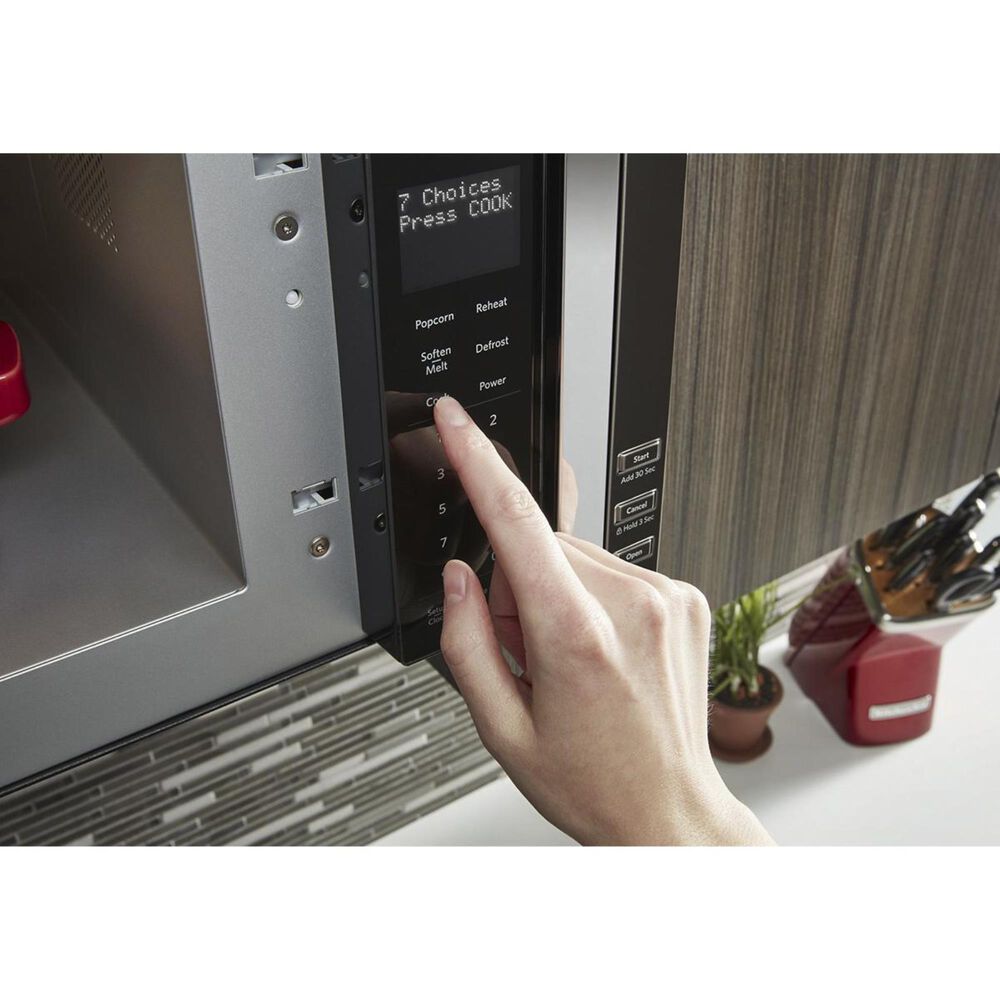 KitchenAid Low Profile Micro Hood Combo in Black Stainless Steel