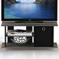 HOMLUX 31.5" Entertainment Center TV Stand with Bin Drawers in French Oak Grey and Black, , large