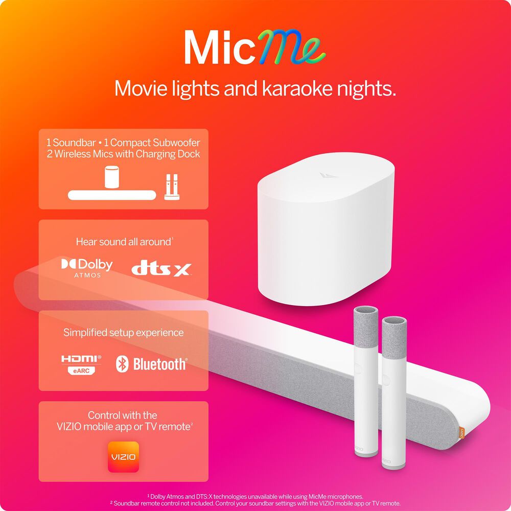 VIZIO MicMe 2.1 Karaoke Soundbar, , large