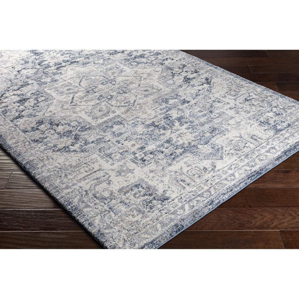 Surya Tuscany TUS-2317 Dark Blue, Denim, Tan, Charcoal, Light Gray and Cream 7&#39;10&quot; x 10&#39;3&quot; Area Rug, , large