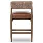 Four Hands Jazelle Counter Stool with Taupe Shearling Upholstery in Tan Oak, , large