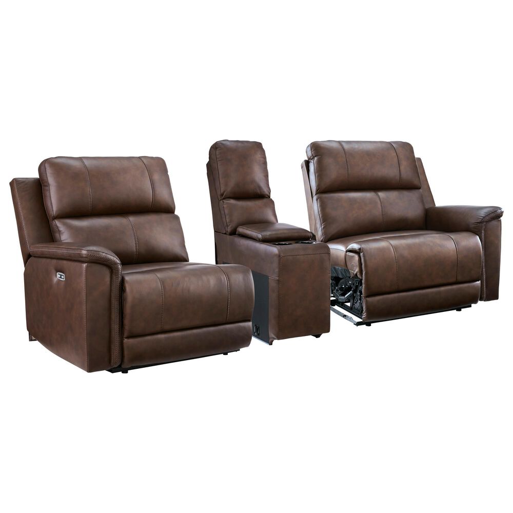 Ashley 3-Piece Power Symmetrical Reclining Sectional Loveseat with Console in Espresso, , large