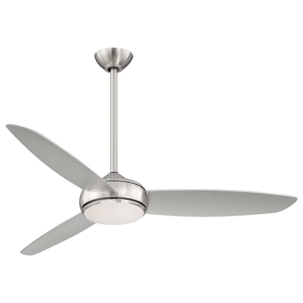Minka-Aire Concept IV 54" Ceiling Fan with LED Light in Brushed Nickel Wet, , large
