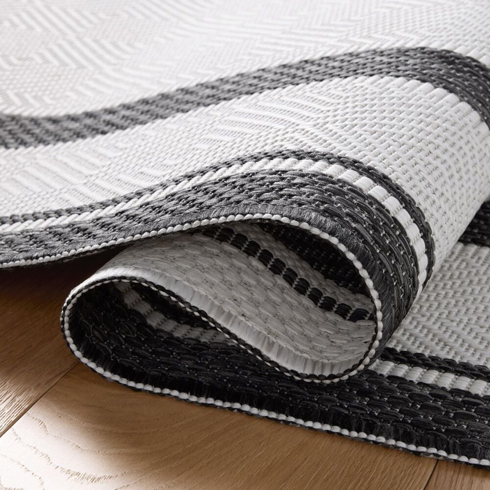 Loloi Easton Onyx and Ivory 2&#39;3&quot; x 3&#39;9&quot; Indoor/Outdoor Area Rug, , large
