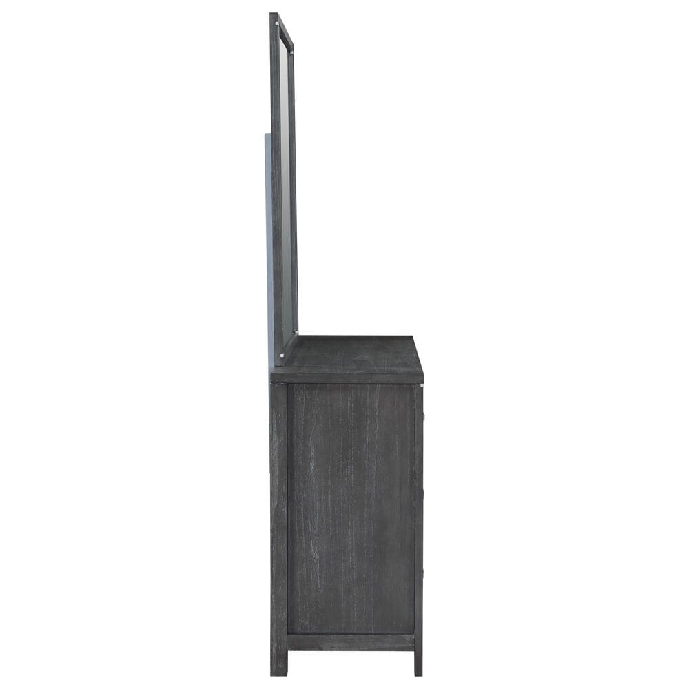 New Heritage Design Odessa Dresser Mirror in Charcoal Gray, , large