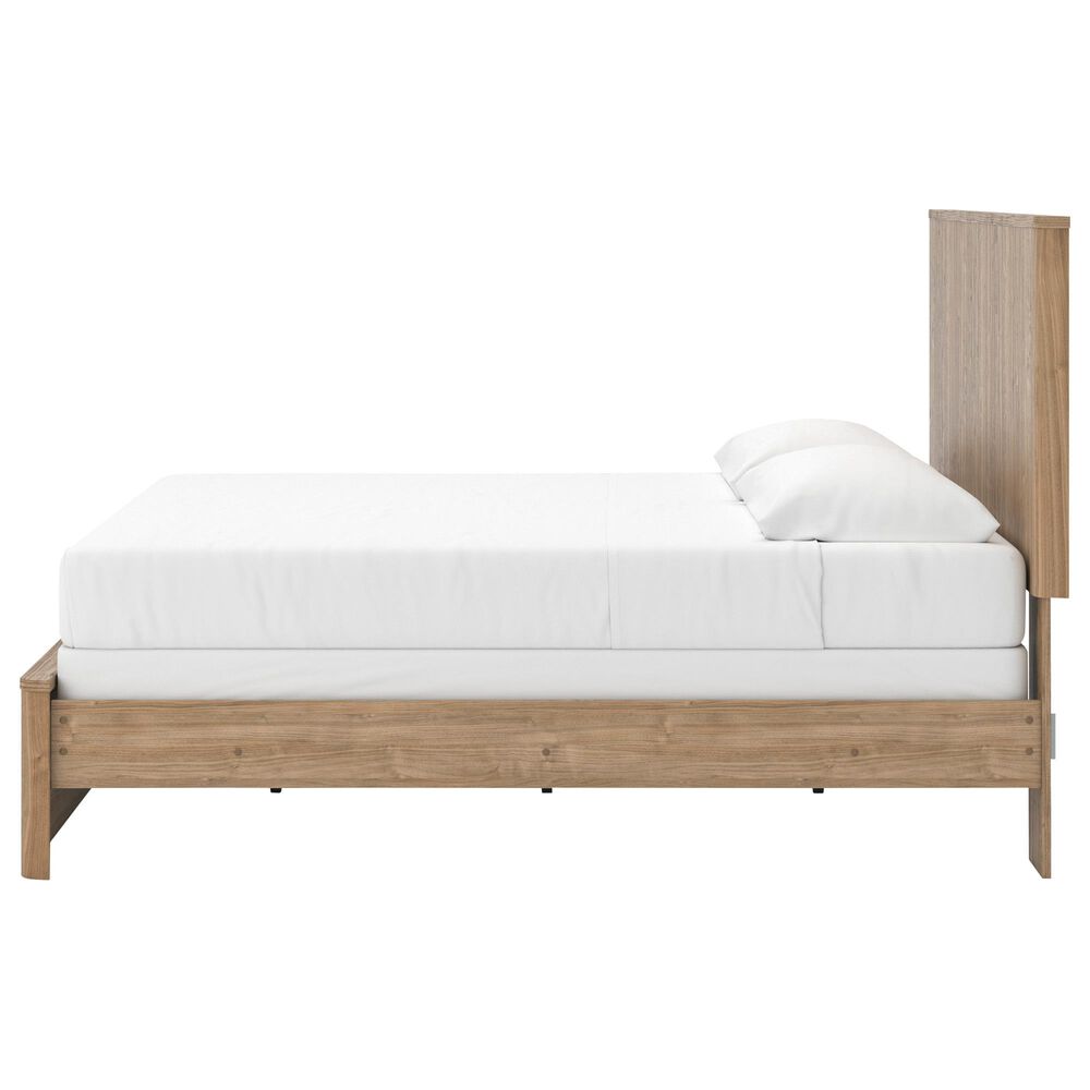 Ashley Gramburg King Panel Bed in Warm Brown, , large