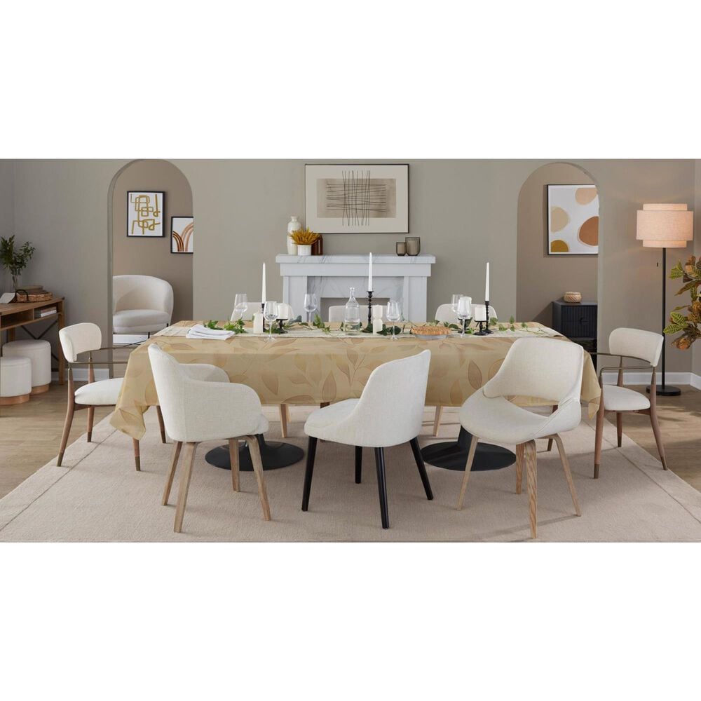Lumisource Rina Side Chair with Cream Cushion in Black &#40;Set of 2&#41;, , large