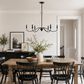 Vaxcel Annabelle 36" 6-Light Chandelier in Matte Black, , large