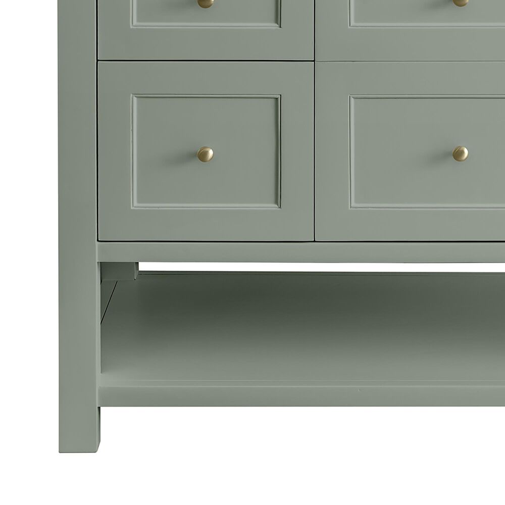 James Martin Vanities Breckenridge 48" Single Bathroom Vanity in Smokey Celadon with 3 cm Carrara White Marble Top and Rectangular Sink, , large
