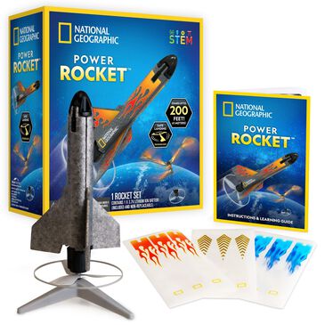 National Geographic Power Rocket - Motorized Air Rocket Launcher, , large