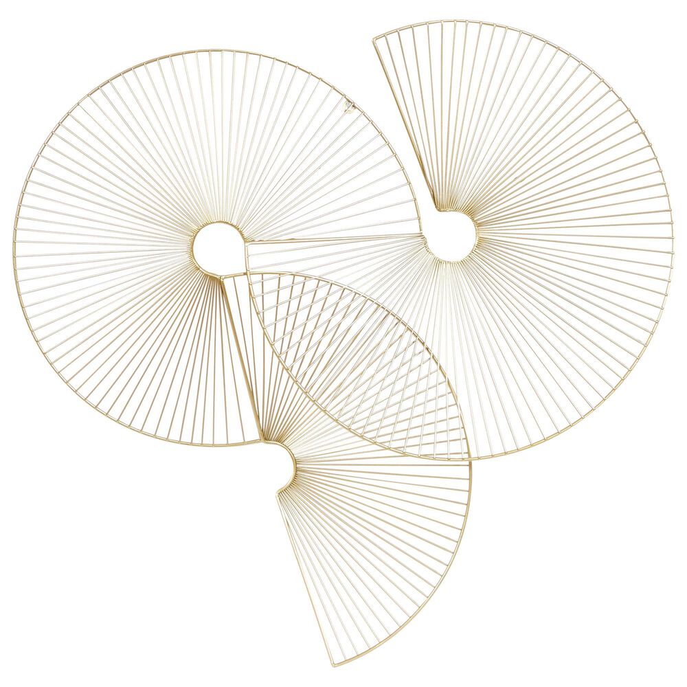 Maple and Jade 23" x 23" Contemporary Abstract Wall Decor in Gold, , large