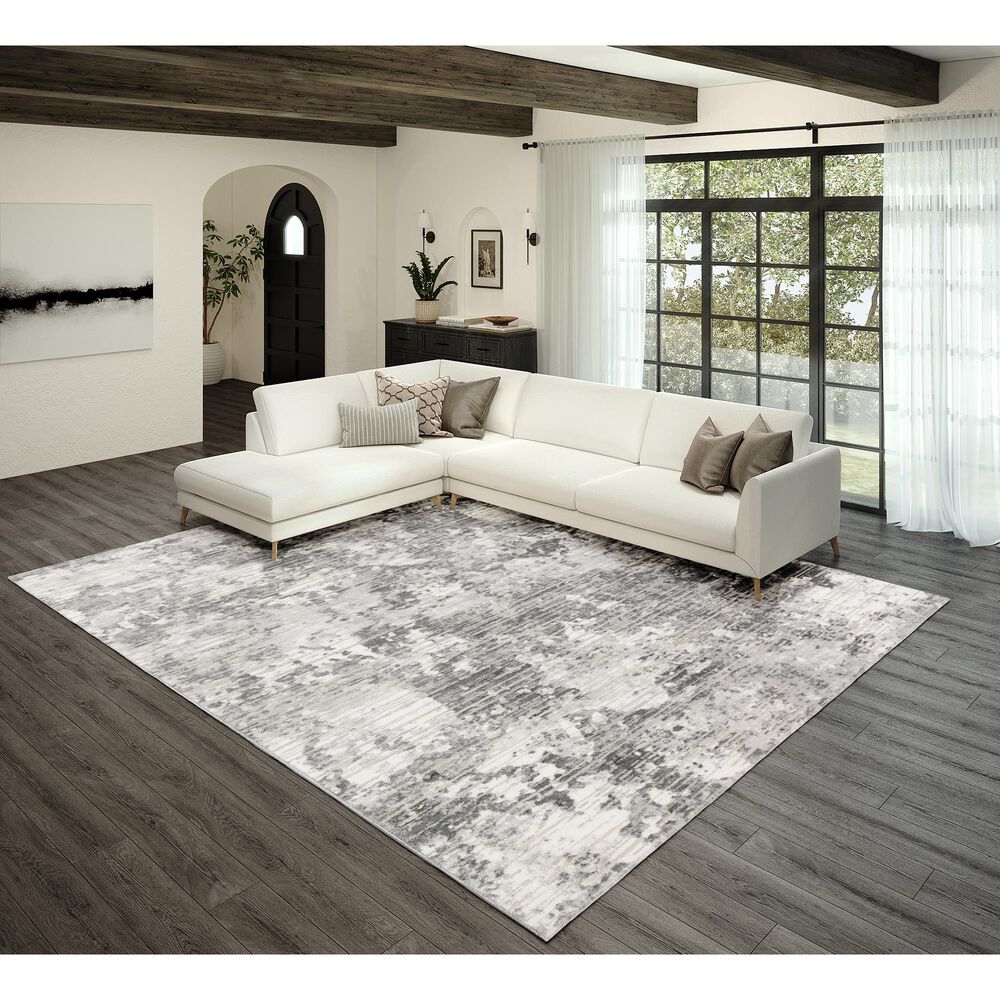 Dalyn Rug Company Rhodes Abstract 9&#39; x 13&#39; Gray Area Rug, , large